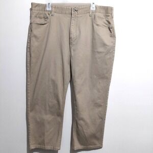 Iron Co. Mens Casual Pants Stretch Size 38/30 "Altered 38/24" Pockets Burlap